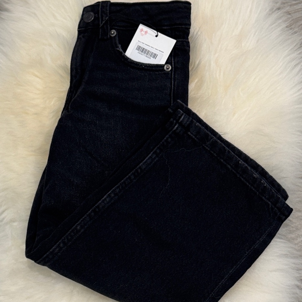 Zara Kids Wide-Leg Black Jeans